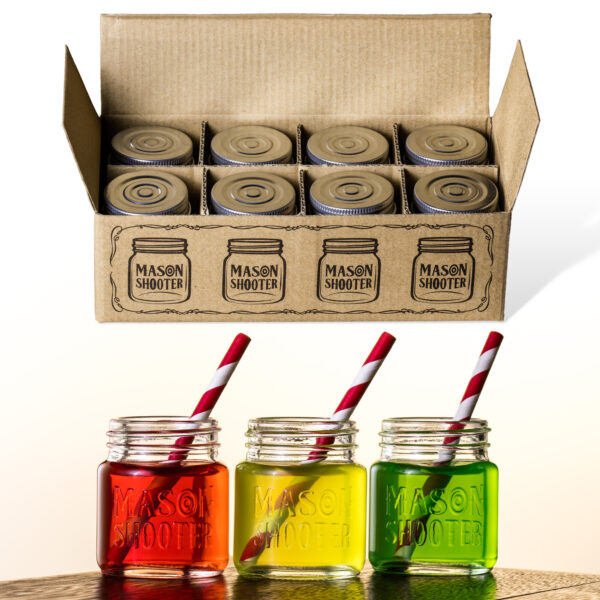 MASON SHOOTER – MASON JAR SHOT GLASSES (8 PACK)