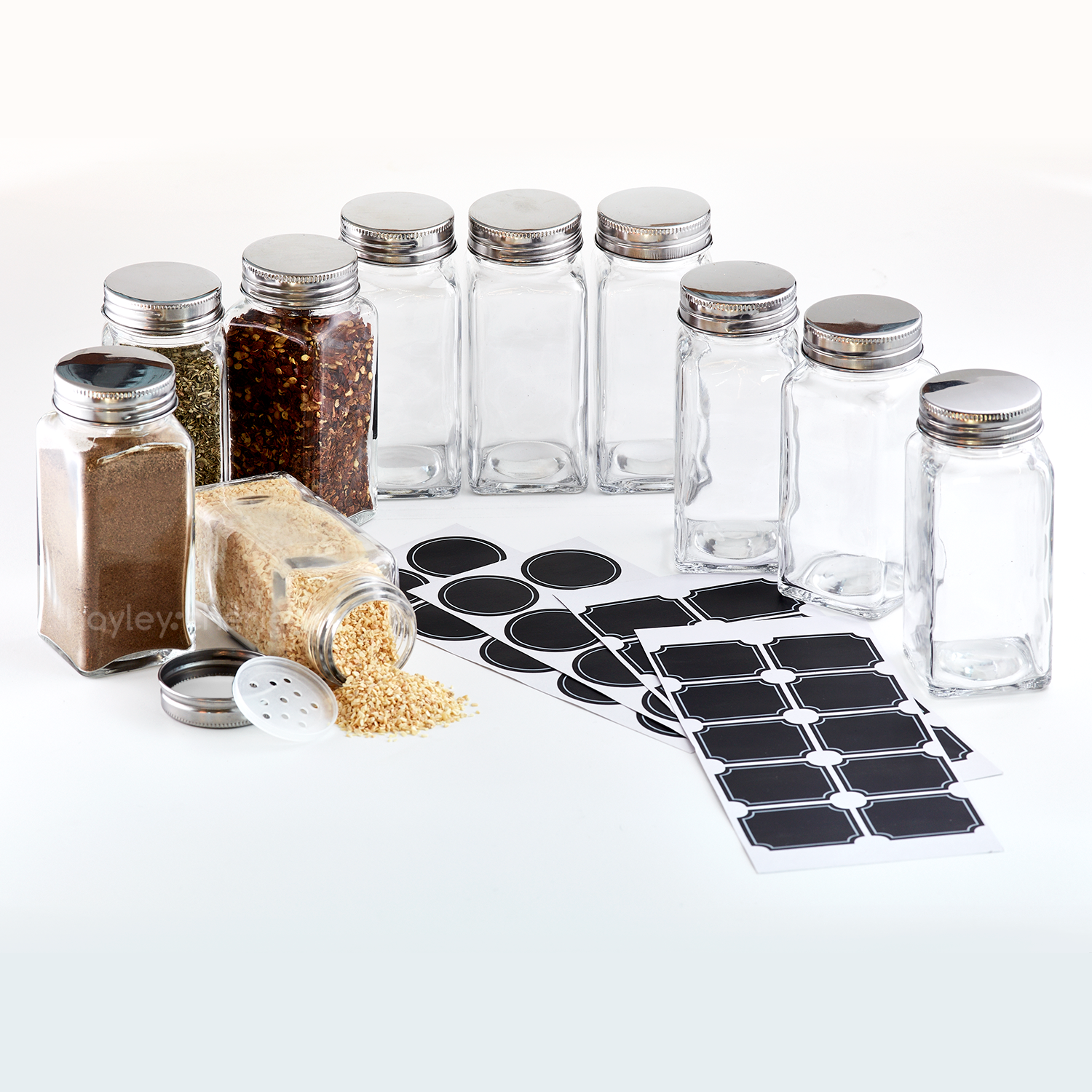 Square Spice Jars - 6 oz - SpiceLuxe