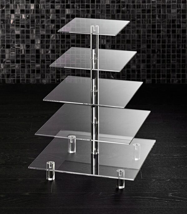 5-Tier Square Acrylic Cupcake Stand