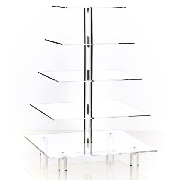 5-Tier Square Acrylic Cupcake Stand - Image 3
