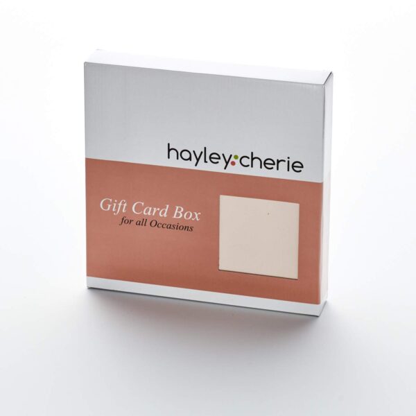 Pink Gift Card Box with Rose Gold Print (10″ X 10″) - Image 5