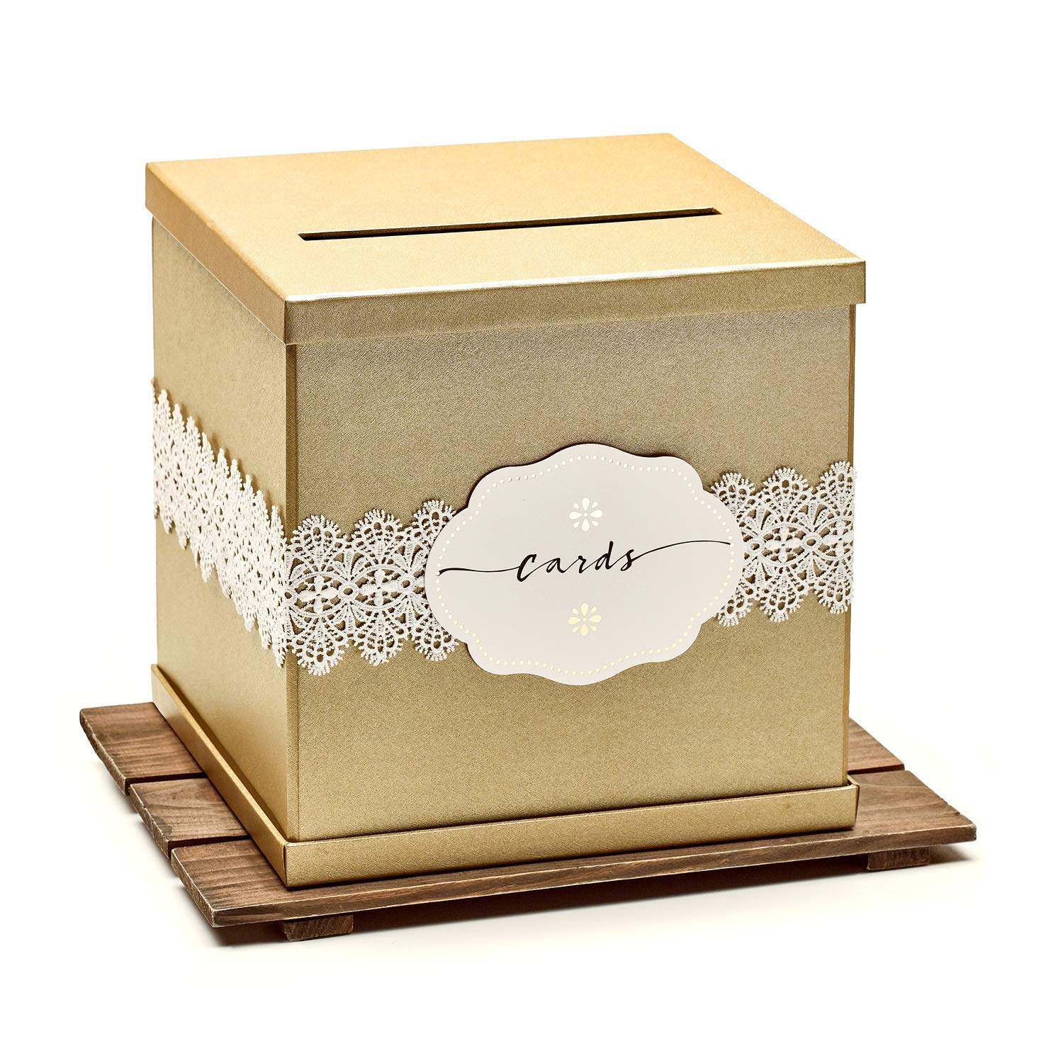 gold wedding card box