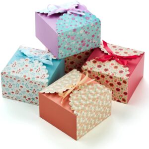 Large Printed Gift Boxes with Ribbons (20 Pack)