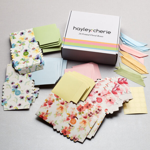 Floral Gift Treat Boxes with Ribbons (20 Pack) - Image 5