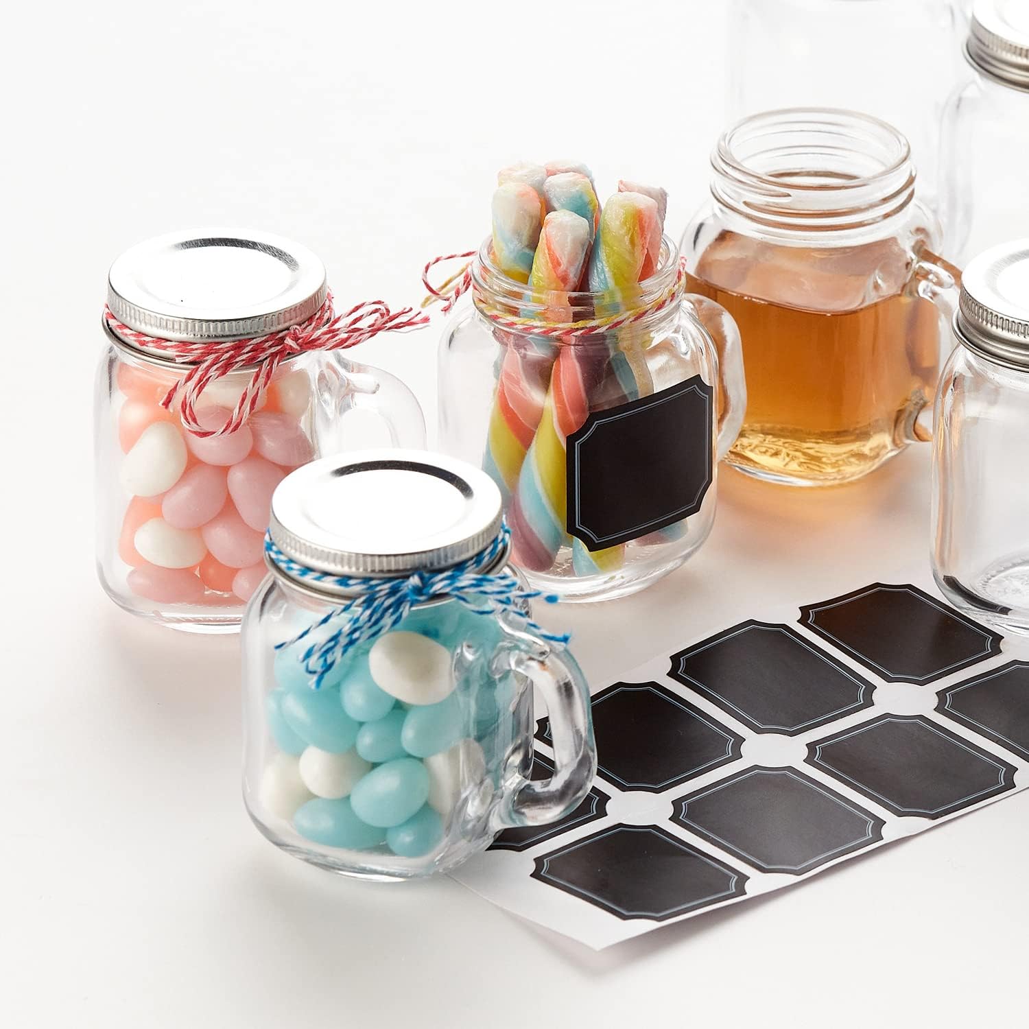 Chalkboard Wedding Small Glass Mason Jars