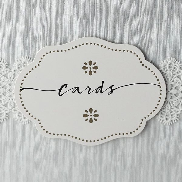 Hayley Cherie - White Gift Card Box with White Lace Textured Finish - Large Size 10" x 10"