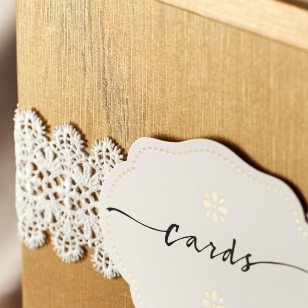 Gold Wedding Gift Card Box