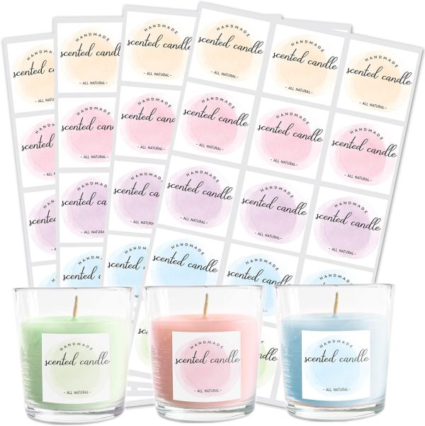 cented Candle Labels 300pcs - 2 inch Square Handmade Stickers