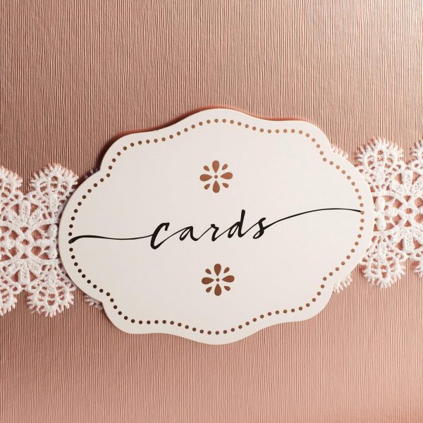 Rose Gold Wedding Gift Card Box