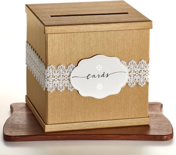 Gold Wedding Gift Card Box