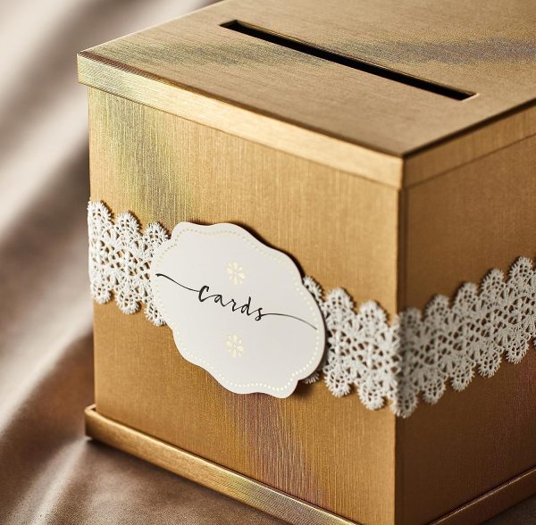 Gold Wedding Gift Card Box