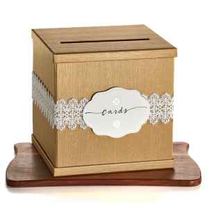 Gold Wedding Gift Card Box