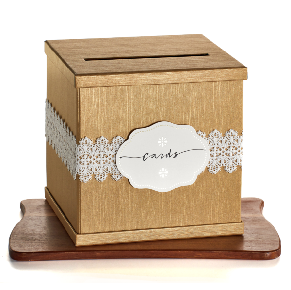 Gold Wedding Gift Card Box