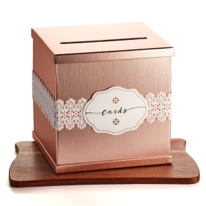 Rose Gold Wedding Gift Card Box