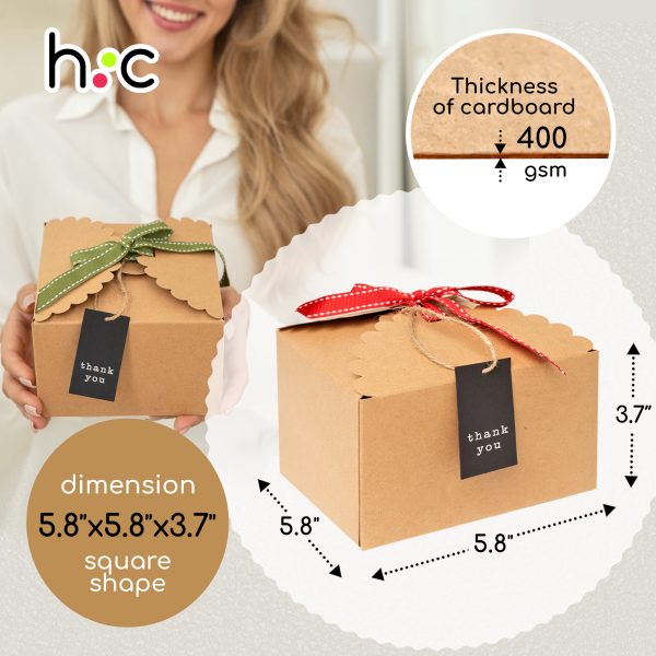 Square Brown Kraft (20 Pack) 5.8” x 3.7” - Image 5