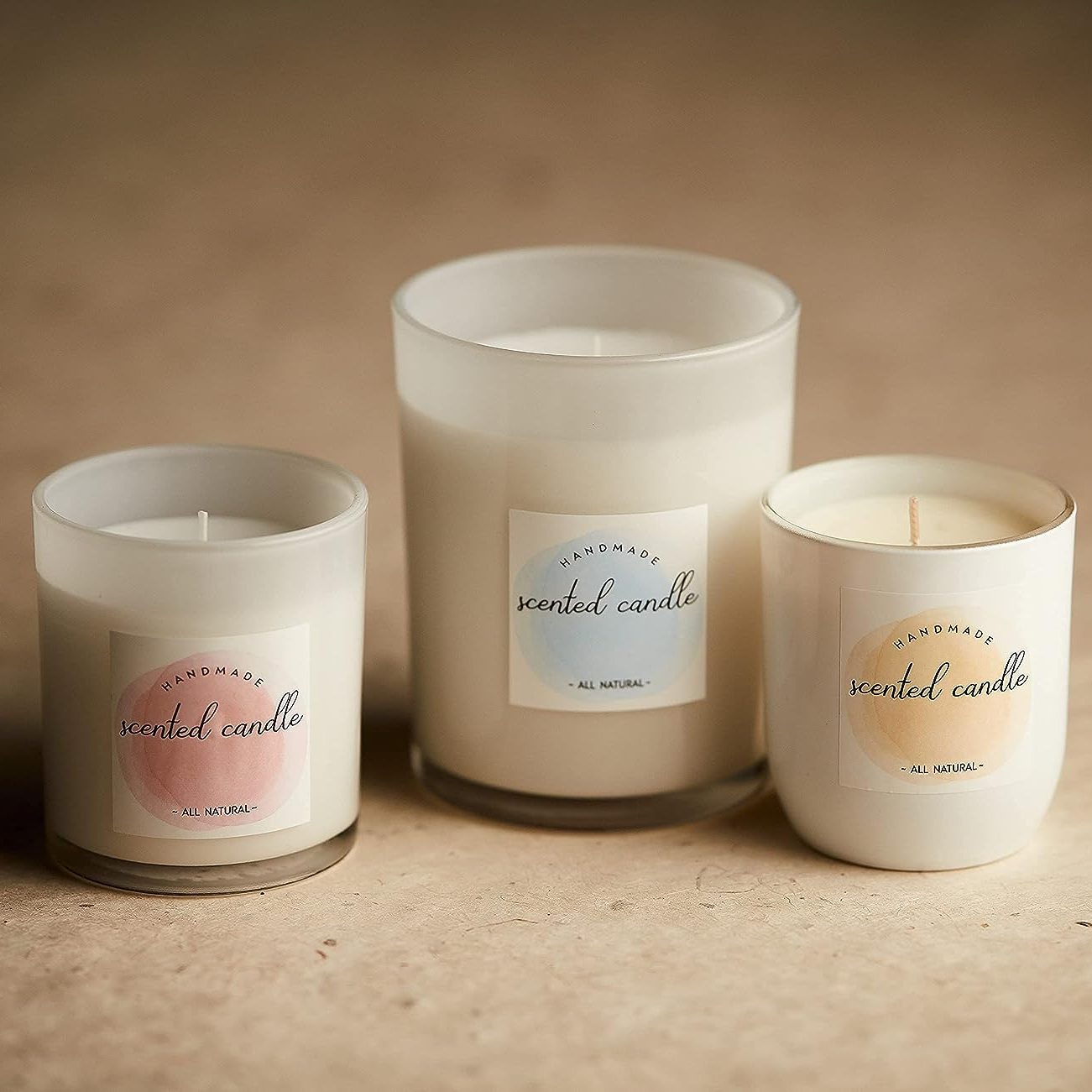 cented Candle Labels 300pcs - 2 inch Square Handmade Stickers